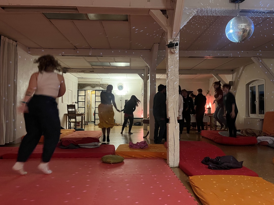 Participants exploring their boundaries
