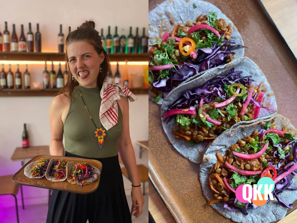 Delicious vegan tacos by Reyna