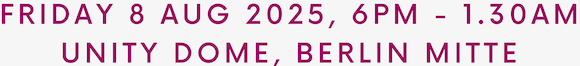 Friday 8 Aug 2025, 18:00, near Treptowerpark, Berlin Friday 8 Aug 2025, 18:00, near Treptowerpark, Berlin